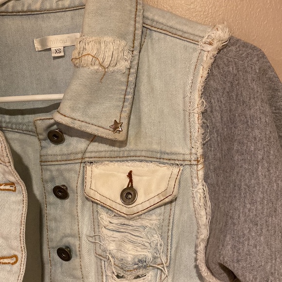 Millau Distressed Faded Jean Jacket - Picture 3 of 6